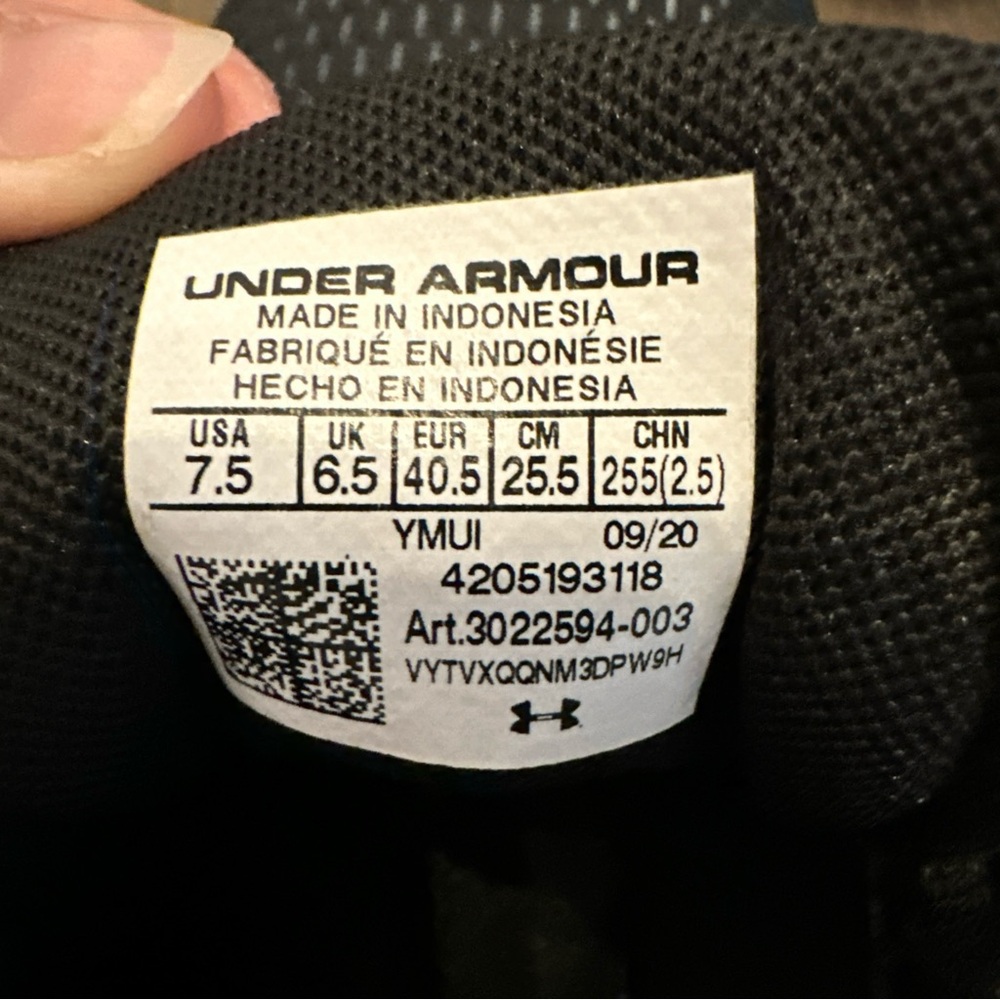 Under Armour Charged Pursuit Running Athletic Shoes‎ Size 7.5M/9W - Picture 11 of 11